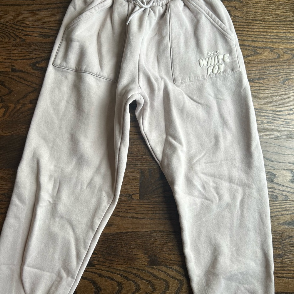Kids White Cozy Joggers